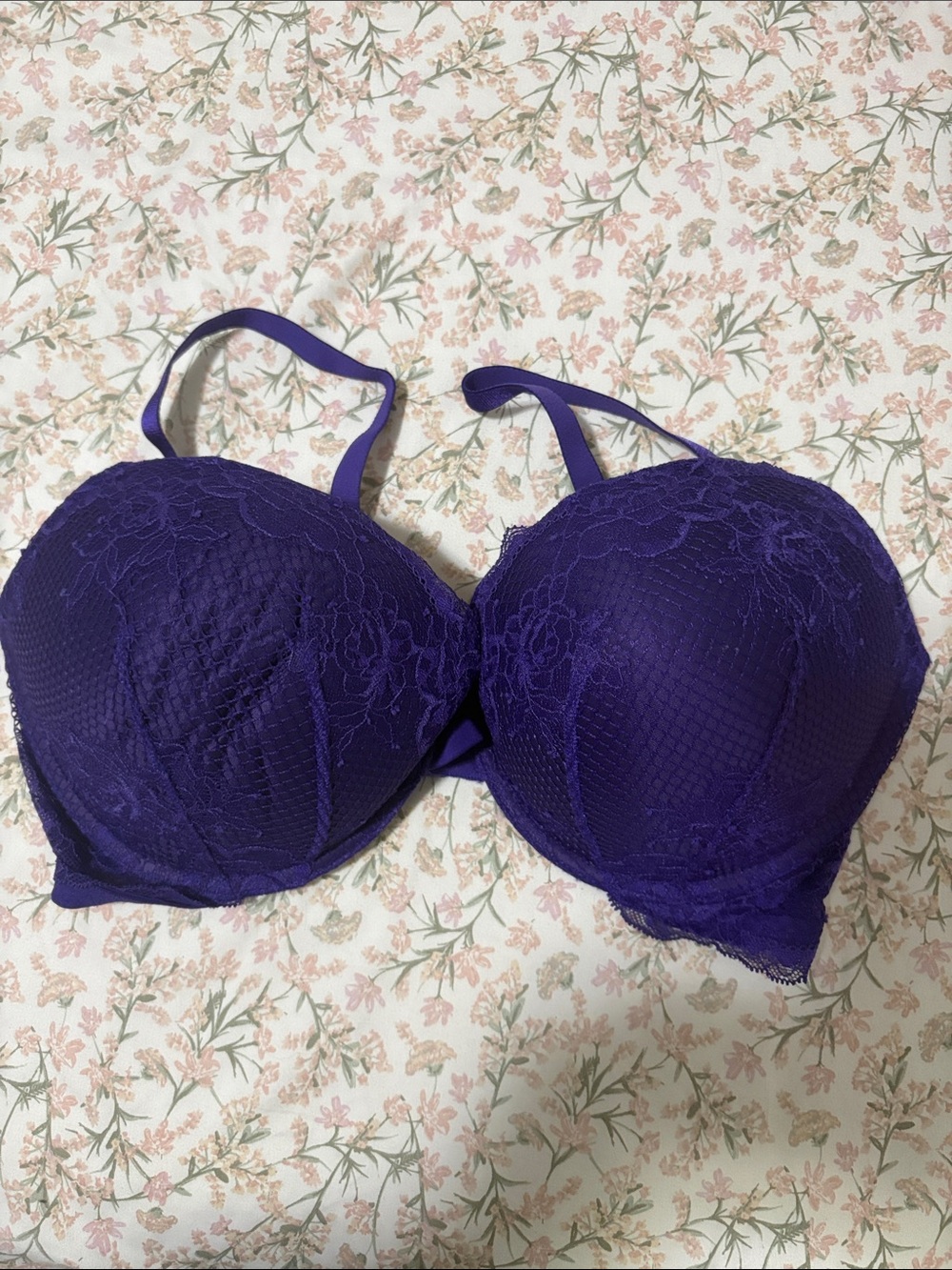 Victoria's Secret Deep Purple Lace Underwire Bra